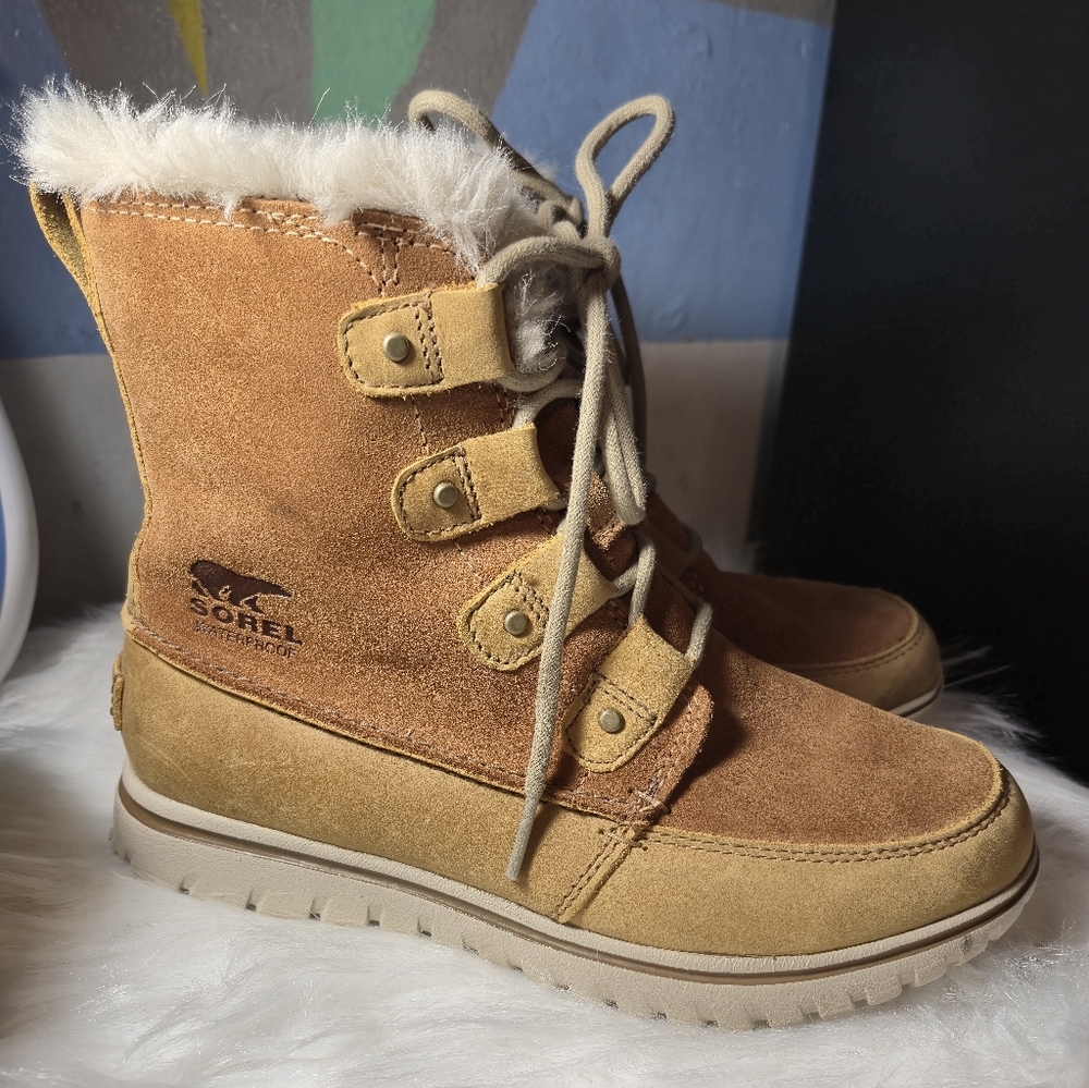 Sorel Tan Suede Winter Boots